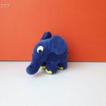 Eredeti Schmidt Die Maus Elefant KÉK ELEFÁNT retro mesehős plüss 16 x 21 cm EXTRA fotó