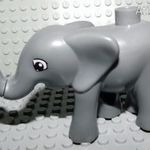 Lego elefánt bébi. Dark Bluish Gray Duplo Elephant Baby, Walking, Eyes Squared Pattern eleph5c01pb01 fotó