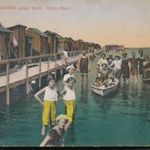 Balatonlelle - fürdőkabinok 1914 fotó