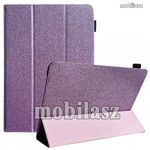 UNIVERZÁLIS notesz / mappa tablet PC tok - LILA - álló, bőr, oldalra nyíló flip cover, TRIFOLD as... fotó