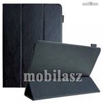 UNIVERZÁLIS notesz / mappa tablet PC tok - FEKETE - álló, bőr, oldalra nyíló flip cover, TRIFOLD ... fotó