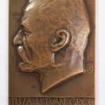 Tisza István gróf 1907 bronz plakett, Beck Ö. Fülöp fotó