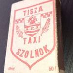 TISZA TAXI SZOLNOK-MINDEN IDŐBEN TISZA CIPŐBEN RETRO GYUFA fotó