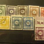 Kelet-Sachsen 1945 pecsételt D sor MI 42-50D kat.ár 160 euro fotó