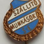 1948 -1951 "Szállítómunkások SE" zománcozott babérkoszorús bronz jelvény kitűző R fotó