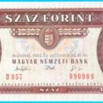 100 forint 1993 "fancy" sorszám UNC RITKA! fotó