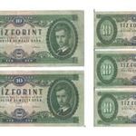 10 forint Magyarország 1962-1969 bankjegyek LOT 5 darab (firkás) fotó