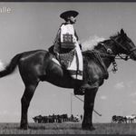 Nagyobb méret, Szendrő István fotóművészeti alkotása, csikós lóháton, lovasszekér, gémeskút, 1930... fotó