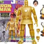 16 cm-es Marvel Legends 90s Iron-Man Animated - Iron-Man Model 01-Gold Vasember figura extra mozgath fotó