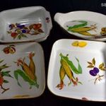 ROYAL WORCESTER GYÜMÖLCS ÉS KUKORICA MINTÁS 4 DB KÍNÁLÓ TÁL EGYBEN X fotó