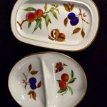 ROYAL WORCESTER GYÜMÖLCS MINTÁS 2 FÉLE PORCELÁN TÁL - KÍNÁLÓ X fotó