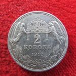 FERENC JÓZSEF 2 KORONA 1912 KB EZÜST: 10g kiv- fotó