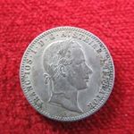 FERENC JÓZSEF 1/4 FLORIN 1858 A EZÜST: 5, 30g kiv- fotó