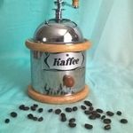 Henger alakú, "Kaffee"feliratos, inox borítású kávédaráló -- újszerű állapotban fotó