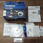 Olympus FE-290 digitális fényképezőgép doboz, leírások és CD! fotó