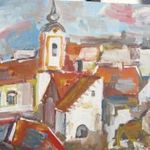 Bánfi - "Szentendre" - (olaj, karton 23×33 cm) fotó