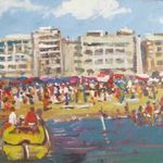 Bánfi - "Bibione" (olaj, karton 23×33 cm) fotó