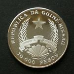 Bissau Guinea 10000 Pesos 1993 PP 15, 3 g ezüst fotó