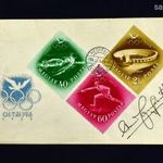 1952 OLIMPIA FDC KORABELI SPORTOLÓ ALÁÍRÁSÁVAL fotó