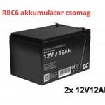 APC RBC6 helyettesítő akkumulátor csomag (2x 12V 12Ah) fotó