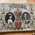 Antik Norvégia képes album könyv Norge fotó