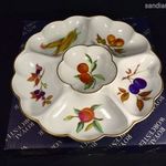 MESESZÉP ÉS JÓ NAGY ... ROYAL WORCESTER GYÜMÖLCS MINTÁS PORCELÁN 6 OSZTATÚ TÁL X fotó