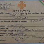 Tűzkereszt I. fokozat viselési igazolvány, m. kir. 51. páncélgépágyús zászlóalj őrvezetője, 1943 fotó