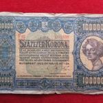 100.000 KORONA 1923 sz+ fotó