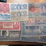 10db VEGYES KORONA BANKJEGY 1902-1920 EGYBEN ELADÓ sz+, beszakadás, lyuk fotó