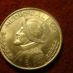 Panama nagyméretű ezüst 1/2 balboa 1962 kiváló 0.900 12, 5 gramm fotó