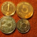 Trinidad és Tobago 1, 5, 10, 25 cent 1973 PROOF-ok fotó