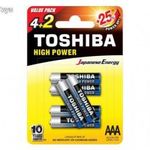 Ceruzaelem AAA (LR03) , 1.5 Volt , 6 darab , tartós , elem , High Power , TOSHIBA fotó