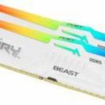 Kingston 32GB DDR5 6400MHz Kit(2x16GB) Fury Beast RGB XMP White fotó