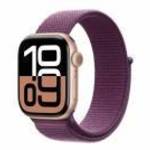 Apple Watch S10 Cellular 42mm Rose Gold Alu Case with Plum Sport Loop fotó