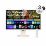 LG Monitor 32" Smart - 32SR85U-W (IPS; 16: 9; 3840x2160; 5ms; 400cd; HDMI, USBx3, USB-C, BT, Spk fotó