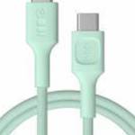 USB-C cable 1.2m 100W Greencell PowerStream Fast Charging PD Mint Green fotó