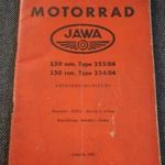 Jawa 250, 350 német nyelvű kezelési utasítás 1961 fotó