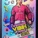 Eric Cantona Machester United Vintage Vibes Legend focis kártya Match Attax 2025 fotó