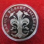 KÁROLY RÓBERT 500 FORINT 1992 EZÜST: 38g BU, enyhe oxidfolt és mikrokarc fotó