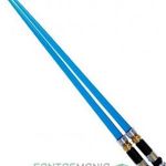 23cm-es Star Wars figura - Obi-Wan Kenobi kék fénykard / lézerkard Chopstick japán evőpálcika szett fotó