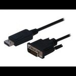 Assmann DisplayPort adapter cable, DP - DVI-D (Dual Link) (24+1) 1m Black (AK-340301-010-S) fotó