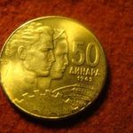 Jugoszlávia alu-bronz 50 dinár 1963 UNC, ritka! fotó