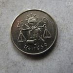 EZÜST (BILLON) MEXICO 25 CENTAVOS, 1950. 1 DB. 3, 33 GR. fotó