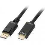 LINDY Kijelző csatlakozó / HDMI Csatlakozókábel [1x DisplayPort dugó - 1x HDMI dugó] 2.00 m Feket... fotó