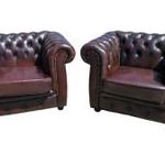 A900 Eredeti Angol chesterfield bőr klubfotel fotó