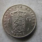 EZÜST HOLLAND ANTILLÁK 1 GULDEN, 1952. 1 DB. 10 GR. fotó