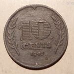 1943 HOLLAND 10 CENT !!! fotó