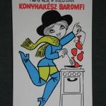 Kártyanaptár, Konyhakész baromfi, grafikai rajzos, női modell , 1971 (1) fotó