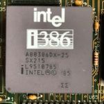 Számítógép alaplap - Intel i386 CPU fotó