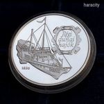 Ezüst Érme 500Ft Árpád / Régi dunai hajók 500 Forint Érem PP 1993 Proof fotó